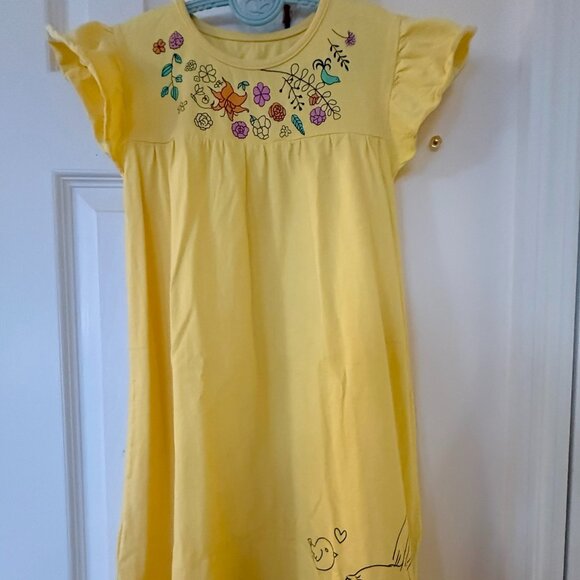Pre-Loved Little Kids Ruffle Sleeve Cotton Casual Bunny Tunic 8yo - Picture 1 of 8